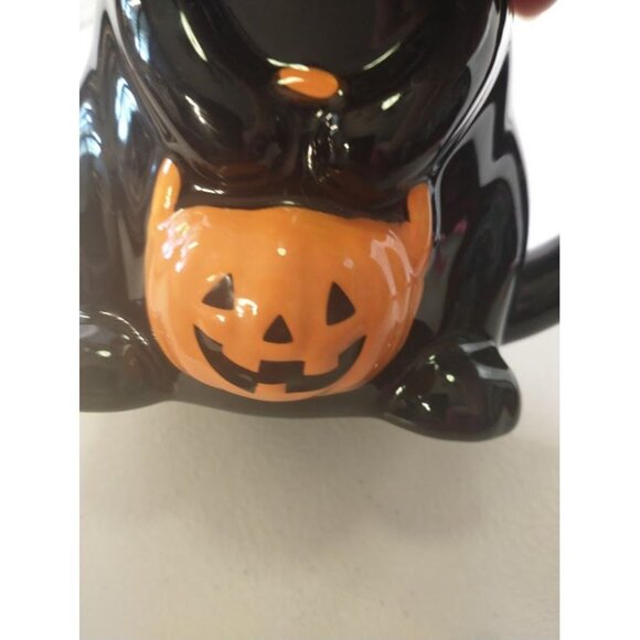 Black Vampire Cat Halloween Mug with Pumpkin by Holiday Home - Picture 5 of 7